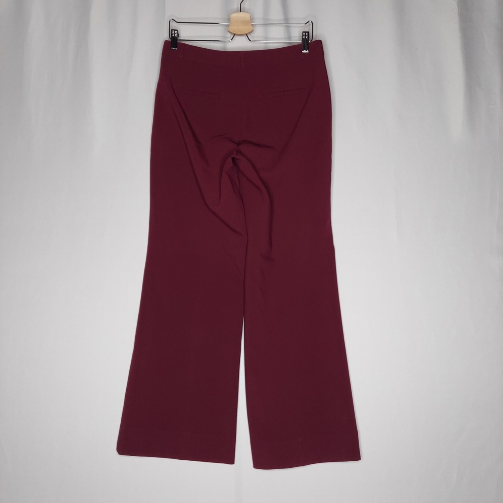 Banana Republic Blake Trouser  Pants Women 6 Burgundy Wide Leg Pocket 32X30 - Picture 2 of 11